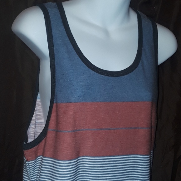 * Distortion Tank Top in Floral print and Stripes - Picture 2 of 8